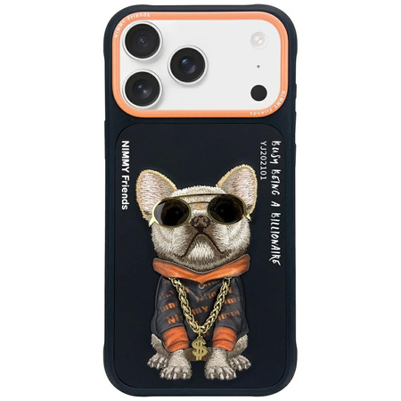 Etui Nimmy Glasses Cool Dog do iPhone 17 Pro czarny