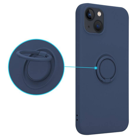 Etui Silicon Ring do Samsung A12 niebieski