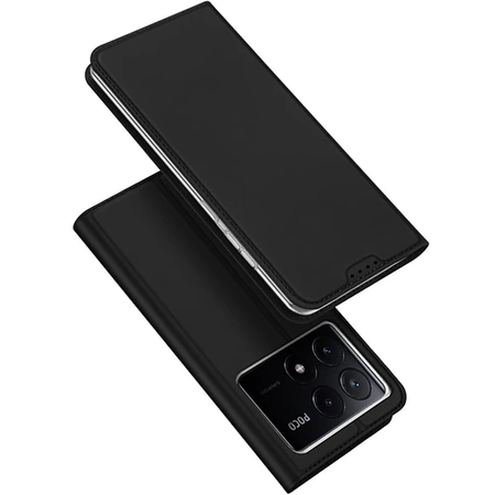 Dux Ducis Skin Pro Hülle für Xiaomi Poco X6 Pro 5G / Redmi K70E mit Klappe und Kartenfach - Schwarz