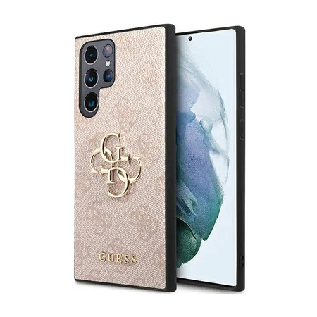 Guess 4G Big Metal Logo - Etui Samsung Galaxy S23 Ultra (różowy)
