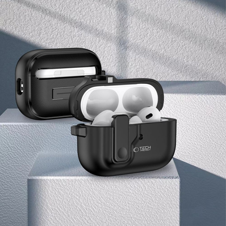 TECH-PROTECT ETUI SLIM HOOK AIRPODS PRO 1/2 BLACK