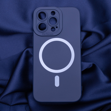 Nakładka Silicon Mag do iPhone 16 Pro Max 6,9&quot; ciemnoniebieska