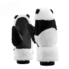 Qunature Panda Skihandschuhe für Kinder und Erwachsene, Größe S – Schwarz/Weiß