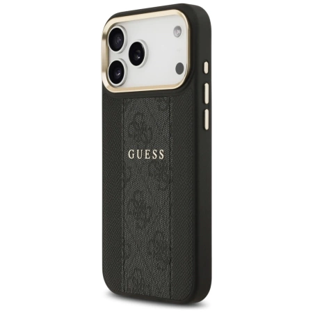 Etui Guess 4G Stripe MagSafe na iPhone 17 Pro Max - czarne