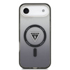 Guess Nakładka Magsafe IML Gradient Case With Print Triangle Logo & Silver Metal Camera Buttons Do iPhone 17 Air Czarna