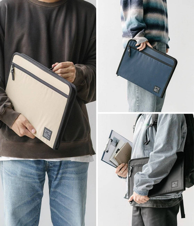 Ringke Smart Zip Pouch uniwersalne etui na laptopa tablet (do 13'') podstawka torba organizer granatowy