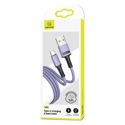 USAMS Kabel U52 USB-C 2A Fast Charge 1m purpurowy/purple SJ436USB04 (US-SJ436)