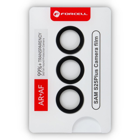 Szkło hartowane Forcell Premium do aparatu - do Samsung Galaxy S25 Plus Niebiesko-Czarny
