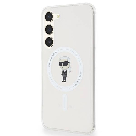 Karl Lagerfeld IML Ikonik MagSafe Hülle für Samsung Galaxy S23+ – transparent