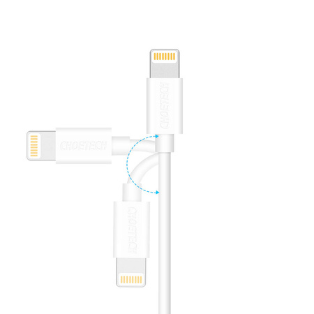 Choetech certified USB-A cable - Lightning MFI 1.8m white (IP0027)