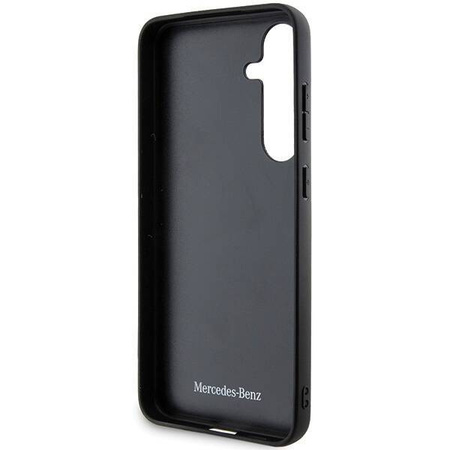 Oryginalne Etui MERCEDES hardcase Leather Curved Stitches MEHCS24S23RBCSK do Samsung Galaxy S24 Czarny