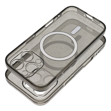 Futerał CLEAR MAG COVER kompatybilny z MagSafe do SAMSUNG S25 black glitter