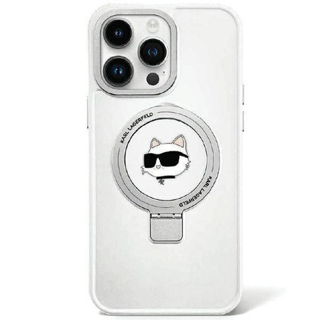 Karl Lagerfeld KLHMP15SHMRSCHH iPhone 15 6.1&quot; white/white hardcase Ring Stand Choupette Head MagSafe