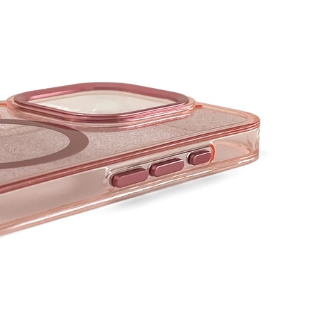 Wozinsky Glitter Case mit Mag Safe für Samsung Galaxy S24 FE - Pink mit Glitzer