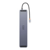 Baseus EliteJoy Gen2 universal USB HUB 12in1 with USB-C cable 25cm notebook stand USB-A / USB-C / DP / HDMI / SD / TF / RJ45 / 3.5mm jack / PD 100W gray (WKSX030213)