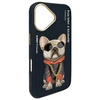 Nimmy etui iPhone 16 6.1" czarny/black    Glasses Cool Dog