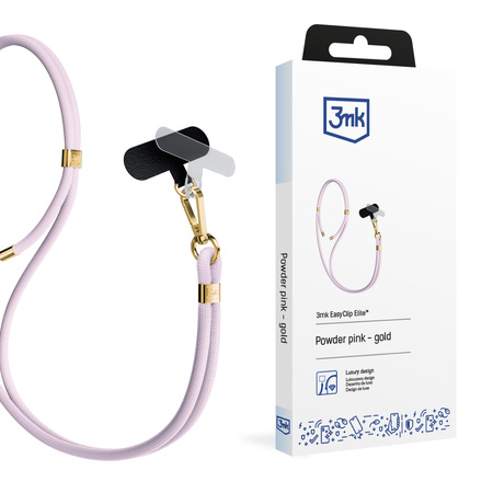 3MK EasyClip Elite Powder Pink (gold) smycz do telefonu