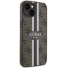 Guess GUHMP14MP4RPSW iPhone 14 Plus 6,7&quot; braun/braunes Hardcase 4G bedruckte Streifen MagSafe