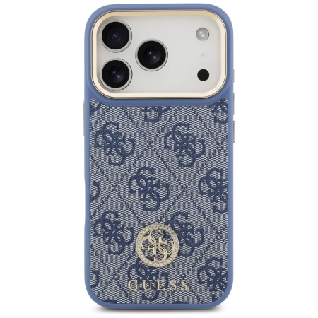 Guess 4G Strass Logo MagSafe Case für iPhone 17 Pro - Blau