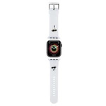 Karl Lagerfeld 3D Rubber Karl&Choupette Heads Armband für Apple Watch 38/40/41 mm – Weiß
