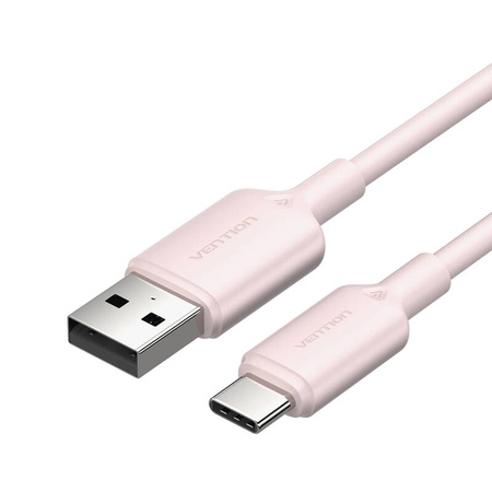 Kabel USB 2.0 A do USB-C 3A Vention CTQPH 2M (różowy)