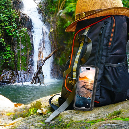 Futerał wodoodporny SHELLBOX DOT kompatybilny z MagSafe do IPHONE 15 Plus czarny