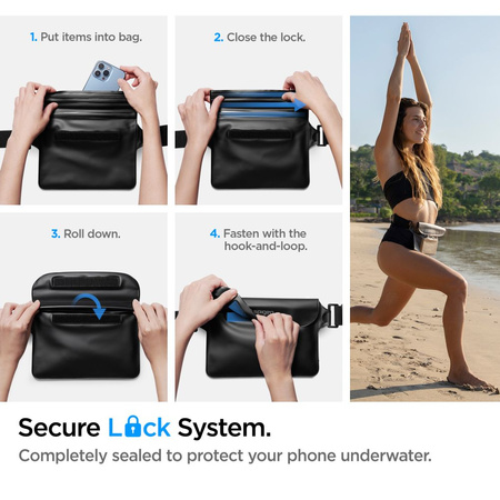 Torba Spigen A620 Waterproof Waist Bag 2-pack czarne