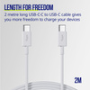 Allity kabel AUC-03 USB-C - USB-C 2,0 m 60W biały