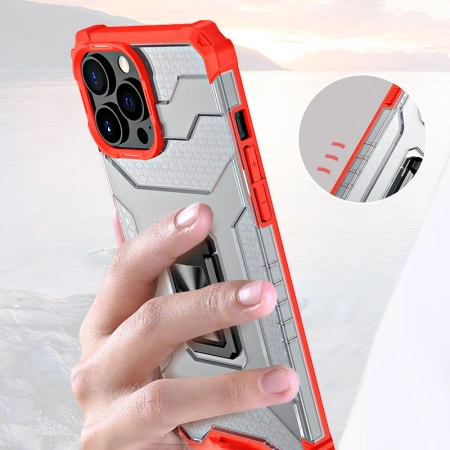 Crystal Ring Case Kickstand Tough Rugged Cover for iPhone 13 Pro black