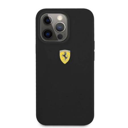 Etui IPHONE 13 PRO Ferrari Hardcase Silicone MagSafe (FESSIHMP13LBK) czarne