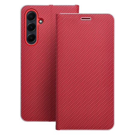 Kabura LUNA Book Carbon do SAMSUNG A20e czerwony