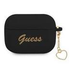 Guess GUAPLSCHSK AirPods Pro cover black / black Silicone Charm Collection