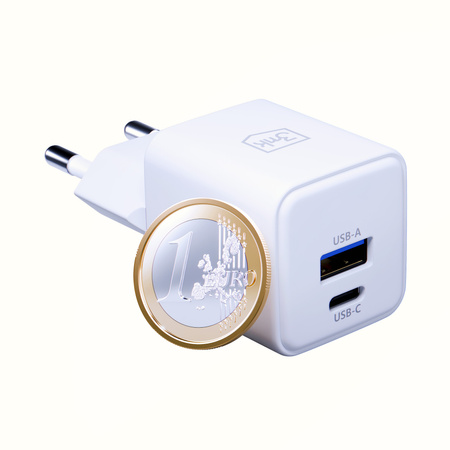 Accessories -3mk Hyper GaN Charger 20W QC4+ PD PPS USB 1A1C White EU