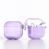 Etui brokatowe na AirPods 4 - fioletowe