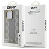 Original Handyhülle IPHONE 14 PRO MAX DKNY Hardcase Leather Checkered Mono Pattern MagSafe (DKHMP14XPCPVSLE) beige