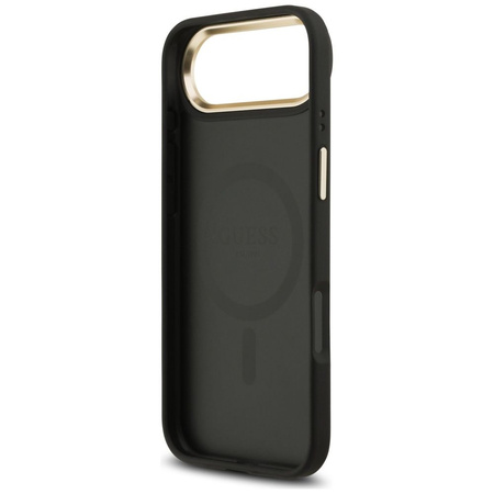 GUESS futerał do IPHONE 17 Air kompatybilny z MagSafe GUHMP17MP4GRMDEK (PU W/ 4G Strass Logo) czarny