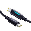 Baseus Lit Kabel USB-C na USB-C 100W 2m Kosmiczna Czerń