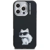 Karl Lagerfeld IML Aquarelle Choupette &amp; Logo Case for iPhone 16 Pro Max - Black