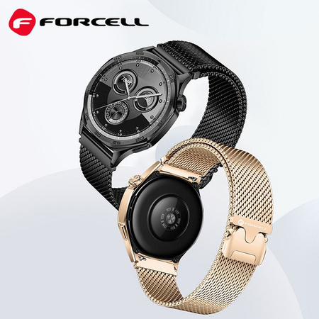 Pasek do Samsung Galaxy Watch Forcell F-Design FS10 stal 20 mm złoty