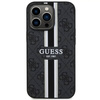 Guess GUHMP13LP4RPSK iPhone 13 Pro / 13 6,1&quot; schwarz/schwarzes Hardcase 4G bedruckte Streifen MagSafe