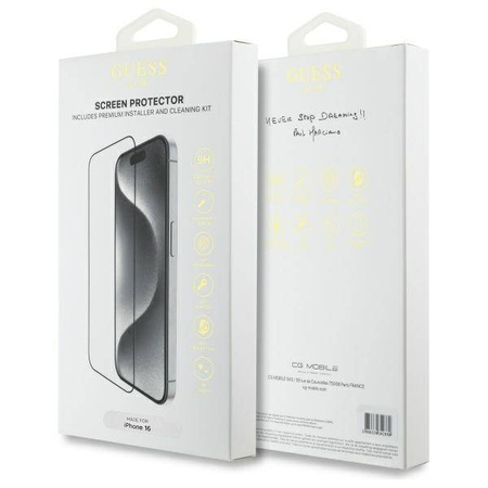 Szkło hartowane Guess Screen Protector 2.5D Outline na iPhone 16
