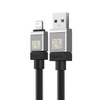 USB - Lightning 2.4A 1m cable Baseus CoolPlay - black