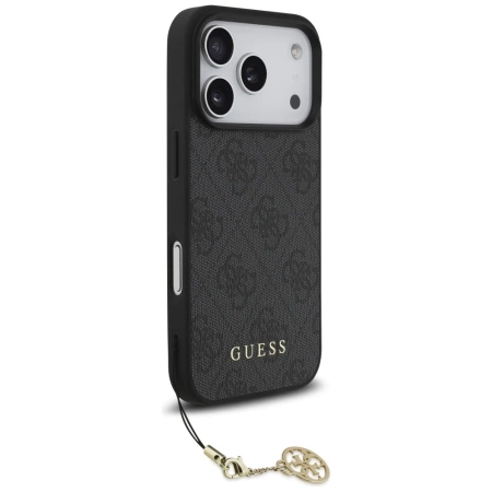 Guess 4G Charms Collection MagSafe Hülle für iPhone 17 Pro - Schwarz