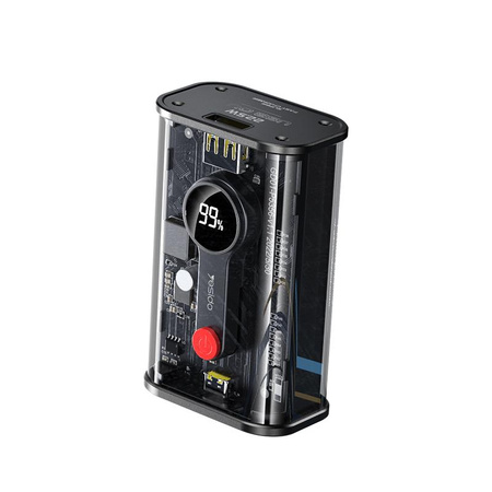 Yesido Powerbank YP35 10 000 mAh 22.5W + PD20W, LED, CLEAR / PRZEŹROCZYSTY