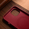 iCarer Case Leather genuine leather case for iPhone 14 Plus rot () (MagSafe compatible)