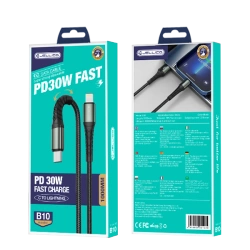 JELLICO Kabel B10 USB-C - Lightning PD 20W 1M schwarz