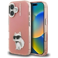 Karl Lagerfeld IML Aquarelle Choupette &amp; Logo iPhone 16 Case - Pink