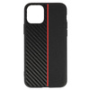 Tel Protect CARBON Case do Iphone 11 Pro Czarny z czerwonym paskiem