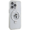 Karl Lagerfeld KLHMP14LHMRSKCH iPhone 14 Pro 6.1&quot; white/white hardcase Ring Stand Karl&amp;Choupette MagSafe