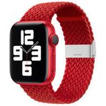Strap Fabric replacement band strap for Watch 6 / 5 / 4 / 3 / 2 (44mm / 42mm) braided cloth bracelet red